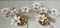 Italian Brass & Murano Glass Flower Sconces, 1970s, Set of 2 11