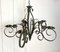 Mid-Century Brutalist Wrought Iron Chandelier 3