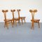 Chairs in Beech Wood Attributed to Giovanni Michelucci, Set of 4 1