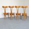 Chairs in Beech Wood Attributed to Giovanni Michelucci, Set of 4, Image 8