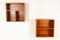 Danish Modern Wall Mounted Teak Bookcases, 1960s, Set of 2, Image 4