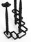Large Brutalist Floor or Table Wrought Iron Candle Holder 8
