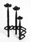 Large Brutalist Floor or Table Wrought Iron Candle Holder 2