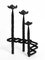 Large Brutalist Floor or Table Wrought Iron Candle Holder 11