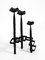 Large Brutalist Floor or Table Wrought Iron Candle Holder 4