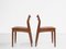 Midcentury Danish set of 4 dining chairs in teak by Christian Linneberg 1960s 5