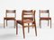 Midcentury Danish set of 4 dining chairs in teak by Christian Linneberg 1960s, Image 4
