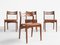 Midcentury Danish set of 4 dining chairs in teak by Christian Linneberg 1960s 3