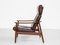 Poltrona Mid-Century in teak e pelle di Arne Vodder per France & Søn, Danimarca, anni '60, Immagine 3