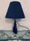 Cobalt Blue Crystal Table Lamp from Val St Lambert, 1950s 8