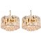 Palazzo Pendant Lamps in Gilt Brass and Glass from Kalmar, Set of 2 1