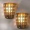 Iron and Bubble Glass Wall Lamps from Limburg, 1960s, Set of 2 2