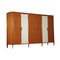 Kleiderschrank aus Teak Furnier mit Spiegelglas, Italien, 1960er 1