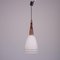 Lamp in Opal Glass & Teak, Italy, 1960s 2