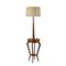 Tanganyika Walnut Veneer, Beech & Fabric Lamp, Italy, 1940s or 1950s, Image 1