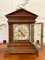 Antique Carved Oak Brass Face Eight Day Mantel Clock 6