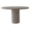 Small Round Travertine Table, Image 1