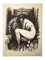 Leo Guida, desnudo en cuclillas, dibujo original, años 80, Imagen 1