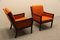 Mahogany Lounge Chairs by Ole Wanscher for P. Jeppesen, Set of 2 2