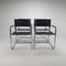 Bauhaus Cantilever Tubular and Leather Armchairs, 1970s, Set of 4, Image 1