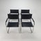 Bauhaus Cantilever Tubular and Leather Armchairs, 1970s, Set of 4 2
