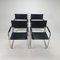 Fauteuils Cantilever Bauhaus en Cuir, 1970s, Set de 4 2