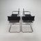 Bauhaus Cantilever Tubular and Leather Armchairs, 1970s, Set of 4, Image 3