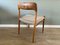 Vintage Danish Restored Teak & Papercord Model 75 Chairs by Niels Otto Møller for JL Møllers, Set of 6 14