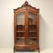 Antique Display Bookcase in Walnut & Glass 1