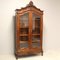 Antique Display Bookcase in Walnut & Glass 11