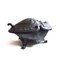 Cubo de carbón francés antiguo de hierro fundido, Imagen 5