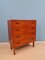 Mid-Century Danish Teak Veneer Chest of 4 Drawers, 1960s, Image 1