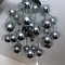 Vintage Italian Space Age Glass and Chrome Chandelier by Reggiani, 1970s 12