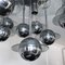 Vintage Italian Space Age Glass and Chrome Chandelier by Reggiani, 1970s, Image 5