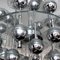 Vintage Italian Space Age Glass and Chrome Chandelier by Reggiani, 1970s 7