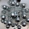 Vintage Italian Space Age Glass and Chrome Chandelier by Reggiani, 1970s 11