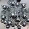 Vintage Italian Space Age Glass and Chrome Chandelier by Reggiani, 1970s, Image 11