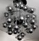 Vintage Italian Space Age Glass and Chrome Chandelier by Reggiani, 1970s 9