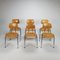 Mid-Century Industrial Dining Chairs, 1960s, Set of 6 2