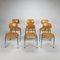 Mid-Century Industrial Dining Chairs, 1960s, Set of 6, Image 2