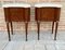 Antique French Kidney Bedside Tables with Marble Tops, Set of 2, Image 3