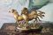 Vintage Brass Statue with Three Running Horses. France, 1970s, Image 3