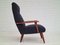 Danish Reupholstered High-Backed Armchair in Wool, 1960s 8