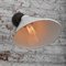 Vintage Industrial White Enamel & Cast Iron Factory Wall Lamp, Image 4