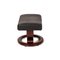 Black Leather Armchair and Stool from Stressless, Set of 2 13