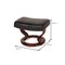 Black Leather Armchair and Stool from Stressless, Set of 2 3