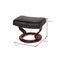 Black Leather Armchair and Stool from Stressless, Set of 2, Image 3