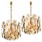 Large Chandeliers in Citrus Swirl Smoked Glass from Kalmar, Austria, 1969, Set of 2, Image 10