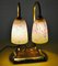 Bronze Bousquet Double Lamp, 1910s 8