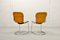 Dining Chairs in Yellow Leather & Chrome from Cidue, Italy, 1970s, Set of 4, Image 10